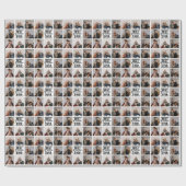 Beste Opa je 8 Foto Collage Geschenkpapier (Flach)