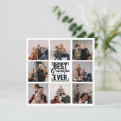 Beste Opa je 8 Foto Collage Grußkarte (Stehend Vorderseite)