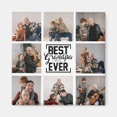 Beste Opa je 8 Foto Collage Magnet (Vorne)