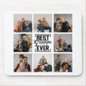 Beste Opa je 8 Foto Collage Mouse Pad Mousepad (Vorne)