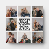 Beste Opa je 8 Foto Collage Plaque Fotoplatte (Vorderseite)