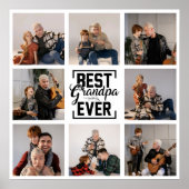 Beste Opa je 8 Foto Collage Poster (Vorne)