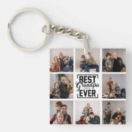 Beste Opa je 8 Foto Collage Schlüsselanhänger