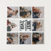 Beste Opa je 8 Foto Collage Tapestes Wandteppich (Vorderseite (Horizontal))