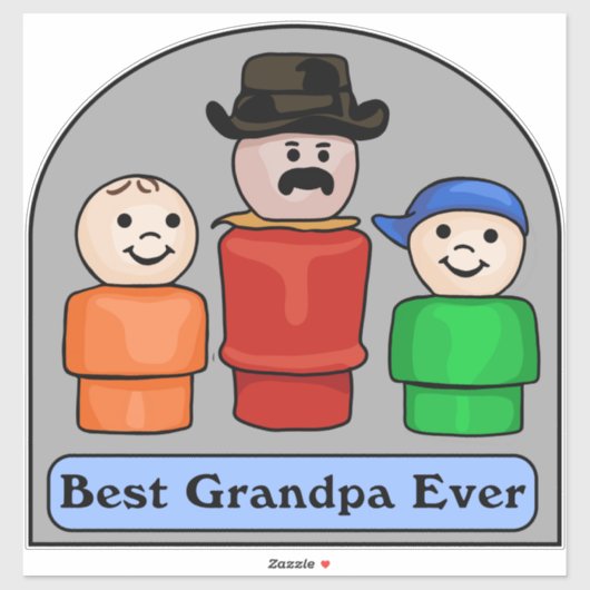 Beste Opa je Aufkleber (Blatt)