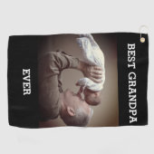 Beste Opa je benutzerdefiniertes Foto Erstellen Si Golfhandtuch (Horizontal)