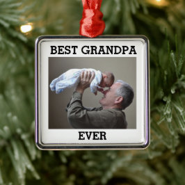 Beste Opa je benutzerdefiniertes Foto Erstellen Si Ornament Aus Metall