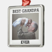 Beste Opa je benutzerdefiniertes Foto Erstellen Si Ornament Aus Metall (Links)