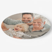 Beste Opa je benutzerdefiniertes Foto Erstellen Si Pappteller (Schrägansicht)