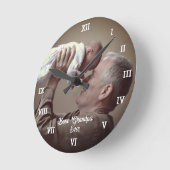 Beste Opa je benutzerdefiniertes Foto Erstellen Si Runde Wanduhr (Winkel)