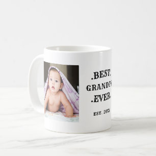 Beste Opa je Black Geburtstag Zwei Fotos Kaffeetasse
