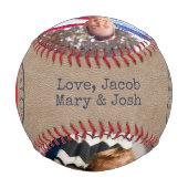 Beste Opa je Custom Foto Baseball (Rückseite)