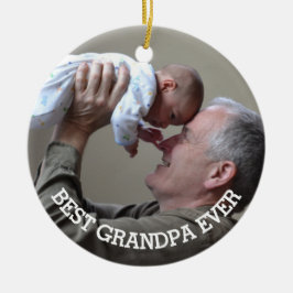 Beste Opa je Custom Foto Familie Großmutter Keramik Ornament