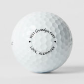 Beste Opa je Custom Foto Titleite Golfball (Vorderseite)