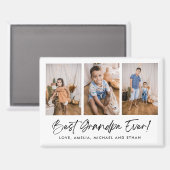 Beste Opa je Drei-Foto-Magnet Magnet (Vorderseite/Rückseite)