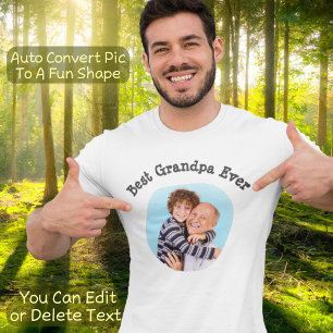 Beste Opa je Erstellen Sie Ihren eigenen Foto Text T-Shirt