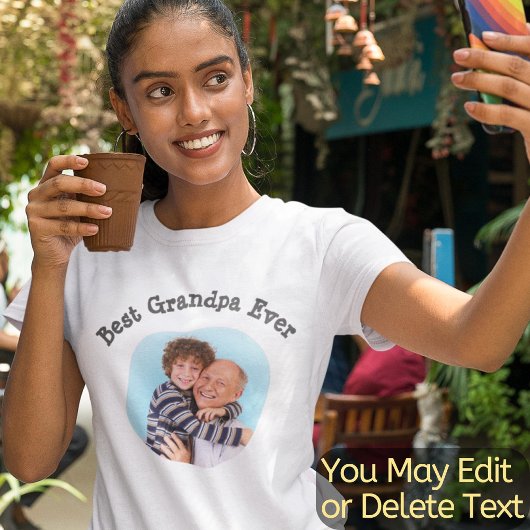Beste Opa je Erstellen Sie Ihren eigenen Foto Text T-Shirt