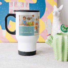 Beste Opa je | Farbblockfoto-Collage Reisebecher