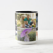 Beste Opa je Foto Collage Custom Zweifarbige Tasse (Mittel)