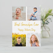 Beste Opa je Foto Collage Vatertag Karte (Stehend vorne)