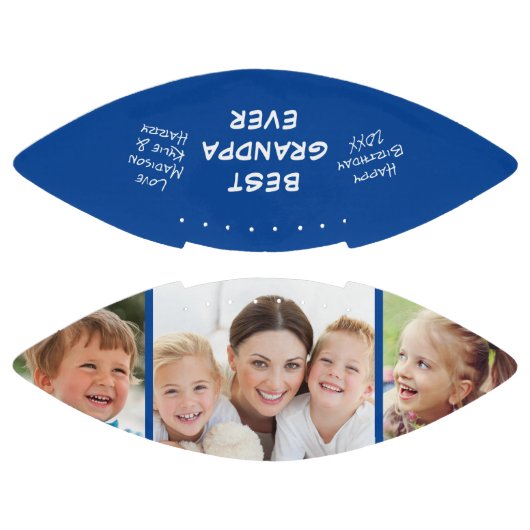 Beste Opa je Foto Personalisiert Blau Football (Paneele)