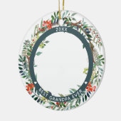 Beste Opa je Foto Weihnachten Keramik Ornament (Links)