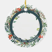 Beste Opa je Foto Weihnachten Keramik Ornament (Hinten)