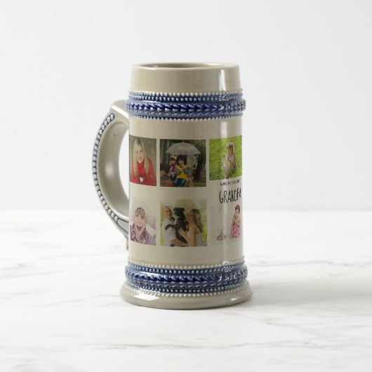 Beste Opa je FotoCollage Großkinder Tasse (Vorderseite Links)