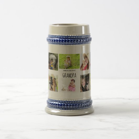 Beste Opa je FotoCollage Großkinder Tasse (Mittel)