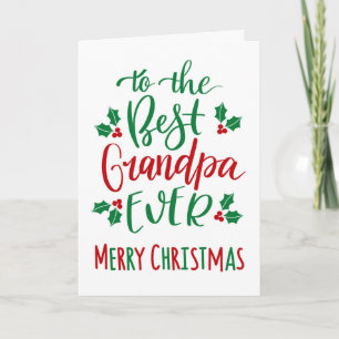 Beste Opa je frohe Weihnachts-Typografie Karte