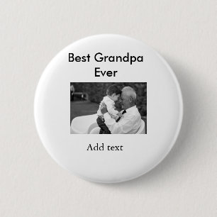 Beste Opa je fügen Fotoname klassisch elegant Button