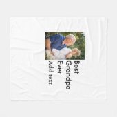 Beste Opa je fügen Fotoname klassisch elegant Fleecedecke (Vorderseite (Horizontal))