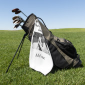 Beste Opa je fügen Fotoname klassisch elegant Golfhandtuch (Gras)
