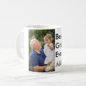 Beste Opa je fügen Fotoname klassisch elegant Kaffeetasse (Vorderseite Links)