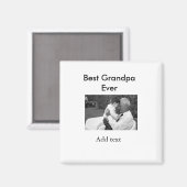 Beste Opa je fügen Fotoname klassisch elegant Magnet (Vorderseite/Rückseite)