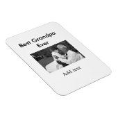 Beste Opa je fügen Fotoname klassisch elegant Magnet (Rechte Seite)