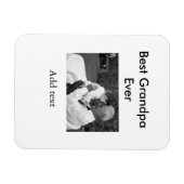 Beste Opa je fügen Fotoname klassisch elegant Magnet (Horizontal)