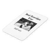 Beste Opa je fügen Fotoname klassisch elegant Magnet (Linke Seite)