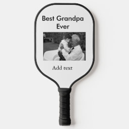 Beste Opa je fügen Fotoname klassisch elegant Pickleball Schläger