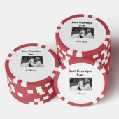 Beste Opa je fügen Fotoname klassisch elegant Pokerchips (Stapel)