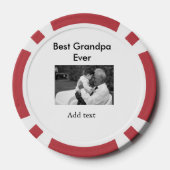 Beste Opa je fügen Fotoname klassisch elegant Pokerchips (Rückseite)