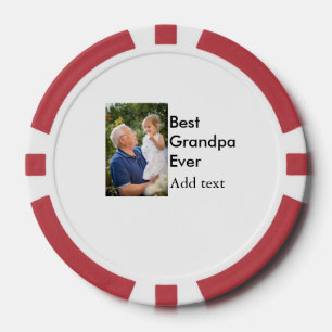 Beste Opa je fügen Fotoname klassisch elegant Pokerchips