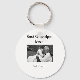 Beste Opa je fügen Fotoname klassisch elegant Schlüsselanhänger