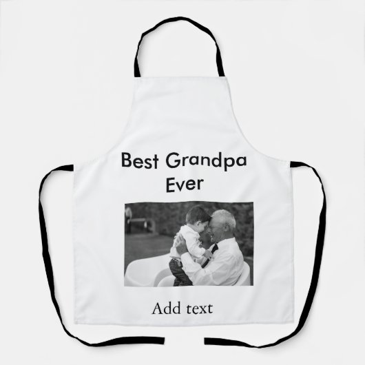 Beste Opa je fügen Fotoname klassisch elegant Schürze (Vorderseite)