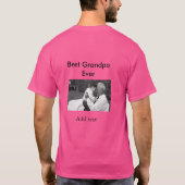 Beste Opa je fügen Fotoname klassisch elegant T-Shirt (Rückseite)