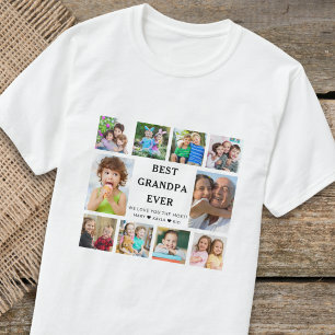 Beste Opa je Großkinder 10 FotoCollage T-Shirt