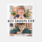 Beste Opa je Großkinder 2 FotoCollage Fleecedecke (Vorderseite)