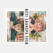 Beste Opa je Großkinder 2 FotoCollage Fleecedecke (Vorderseite (Horizontal))