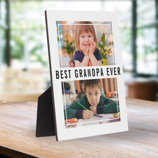 Beste Opa je Großkinder 2 FotoCollage Fotoplatte