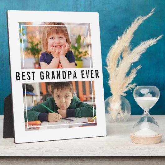 Beste Opa je Großkinder 2 FotoCollage Fotoplatte (Seite)
